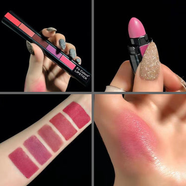 5-Color Matte Velvet Lipstick Set